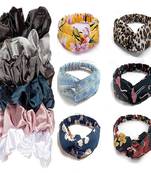 DIAN Assorted Pack of 12 Hair Accessories, Hair Scrunchies & Elastic Head band