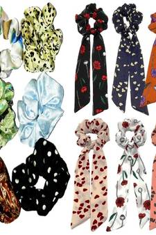 DIAN Assorted Pack of 12 Hair Accessories, Hair Scrunchies, Ponytail Holder Printed for Womens