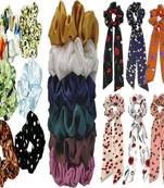 DIAN Assorted Pack of 18 Hair Scrunchies, Ponytail Holder in Satin & Printed for Womens