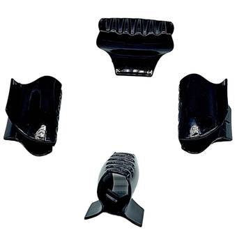 Dian Black CL1 Hair Claw Clips - Pack of 4 Non-Slip Plastic Hair Accessories for Women 1