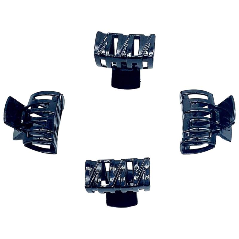Dian Black CL4 Hair Claw Clips - Pack of 4 Non-Slip Plastic Hair Accessories for Women