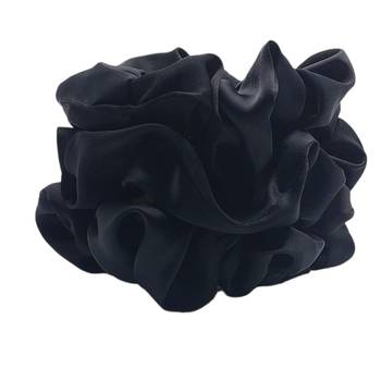Dian Black Color Pack of 3 Satin XL Scrunchie  Oversized and Stylish Hair Accessories, Jumbo Scrunchie. 1