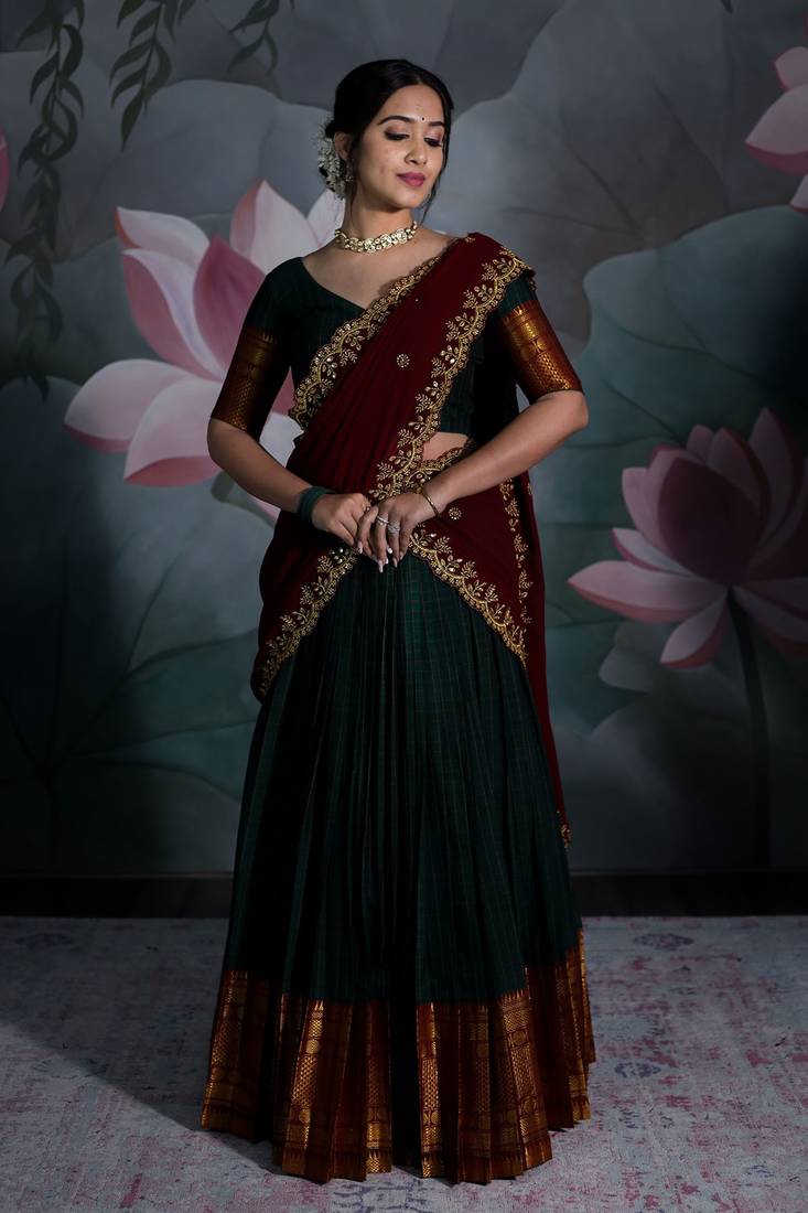 BK Jiva Handloom Half Saree