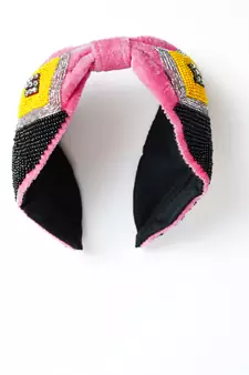Embellished pink with multi color  hairband for girls /Women (Hair Accessories)