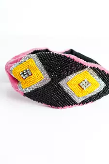 Embellished pink with multi color  hairband for girls /Women (Hair Accessories)