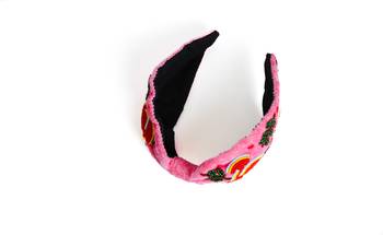Embellished pink with multi color  hairband for girls /Women (Hair Accessories) 1