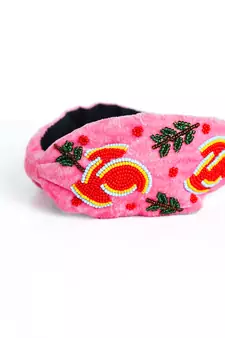 Embellished pink with multi color  hairband for girls /Women (Hair Accessories)