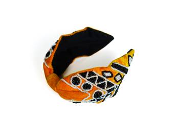 Embellished yellow with multi color hairband for girls /Women (Hair Accessories) 2