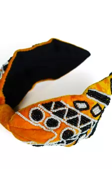 Embellished yellow with multi color hairband for girls /Women (Hair Accessories)