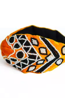 Embellished yellow with multi color hairband for girls /Women (Hair Accessories)