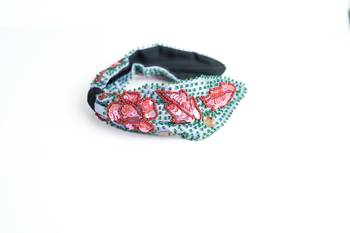 Embellished grey with multi color hairband for girls /Women (Hair Accessories) 2