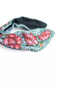 Embellished grey with multi color hairband for girls /Women (Hair Accessories)