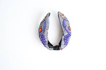 Embellished grey with multi color hairband for girls /Women (Hair Accessories) 1