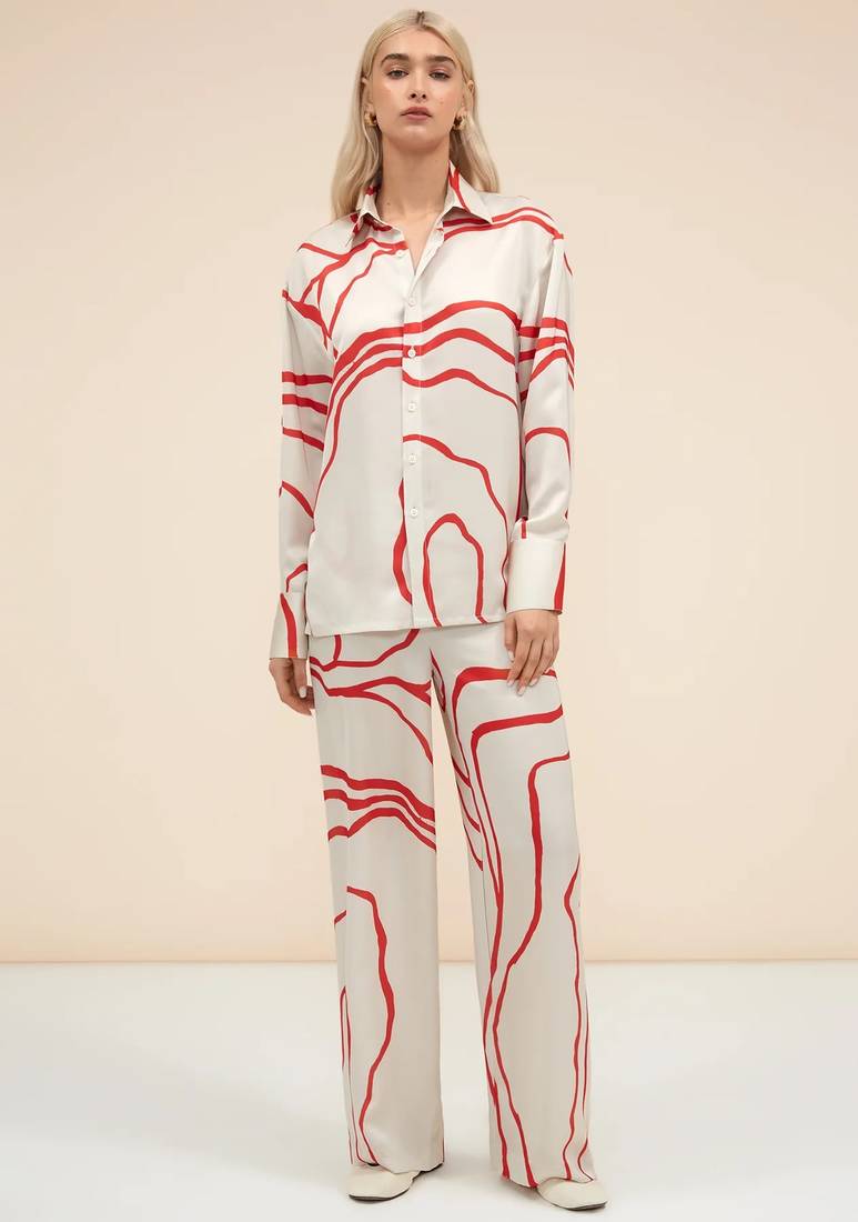JSDC Occasional Wear Organza Silk Fabric Dress Top And Palazzo