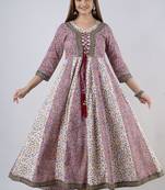 ftDiva Women's Floral Printed Anarkali kurta in Multicolor