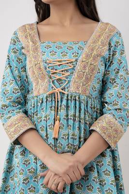 ftDiva Women's Cotton Printed Tunic in  Multicolor 5