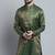 Green printed brocade silk men-kurtas