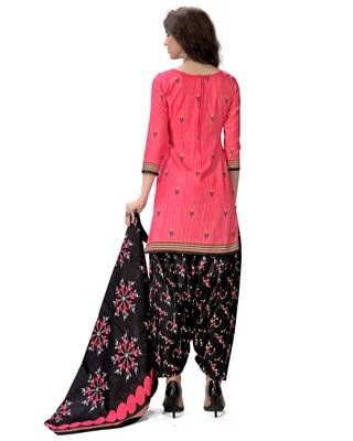 Pink printed cotton salwar 2