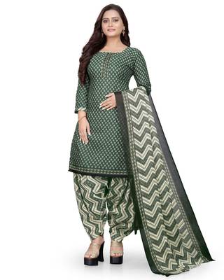 Green printed cotton salwar 1