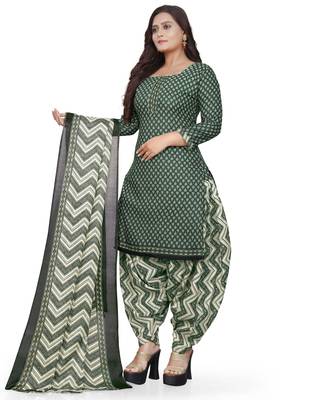 Green printed cotton salwar 3