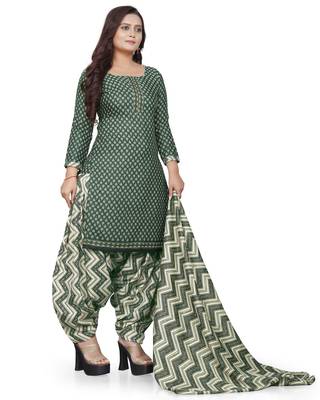 Green printed cotton salwar 4
