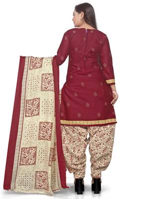 Maroon printed cotton salwar 2