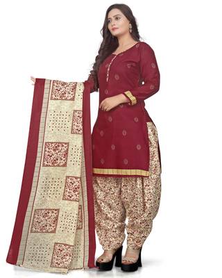Maroon printed cotton salwar 4