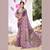 Purple embroidered chiffon saree with blouse