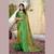 Green embroidered pure chiffon saree with blouse