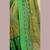 Green embroidered pure chiffon saree with blouse