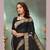 Black embroidered pure chiffon saree with blouse