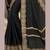 Black embroidered pure chiffon saree with blouse