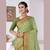 Green woven art silk saree with blouse