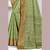 Green woven art silk saree with blouse