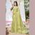 Mehendi printed brasso saree with blouse