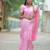 Pink Banarasi Silk Saree With Blouse Piece