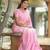 Pink Banarasi Silk Saree With Blouse Piece