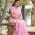 Pink Banarasi Silk Saree With Blouse Piece
