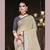 Beige woven cotton silk saree with blouse