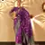 Purple woven silk blend saree with blouse
