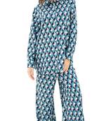 JSDC Geometric Printed Party Wear 2 Pc Top + Pant Shirt Style Women Coord Sets