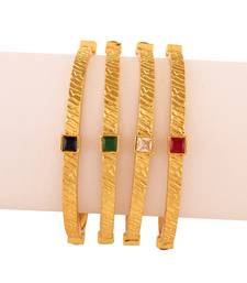 Spectacular Gold plated American Diamond Bangle