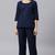 Navy-blue plain cotton salwar