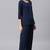 Navy-blue plain cotton salwar