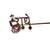 Salvus APP SOLUTIONS Beautiful Multi Color Metal Radhe Design Basuri for Krishna Statue/Flute for Laddu Gopal  (5 Inch)
