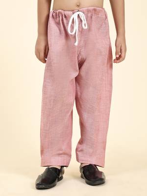 Pink woven cotton boys-kurta-pyjama 4
