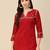 Red Colour Girlish Casual Short Kurti For Trendy Looks