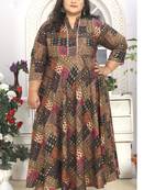 Green Colour Smart Printed Plus Size Kurti