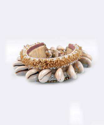 Shell tassel bangles (set of 2) 4