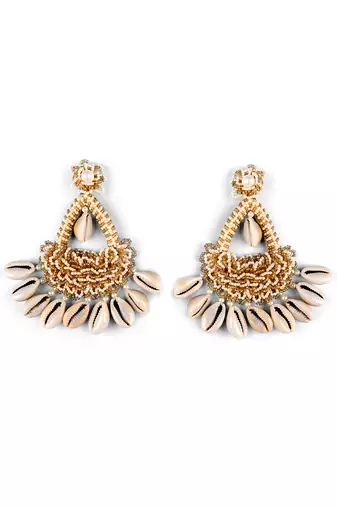 Shell drop dangler earrings